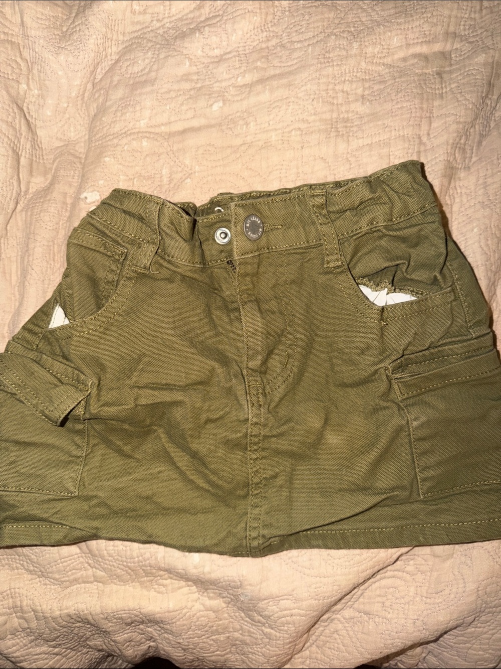 art class Olive Green Cargo Skort with Pockets